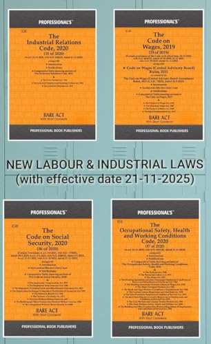 Labour Laws combo of Code on Wages, Social Security, Industrial Relations and Occupational Health & Safety