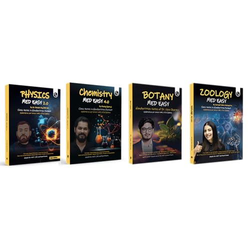 PW Chemistry, Physics, Botany and Zoology Med Easy Handwritten Notes Combo set of 4 Books | Notes, Formulas, Tips & Tricks for NEET/JEE & Board Exams [Paperback] PW