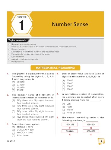 MTG International Mathematics Olympiad (IMO) Workbook Class 5 - Chapter-wise MCQs with Achievers Section - SOF Olympiad Books For 2026-27 Exam