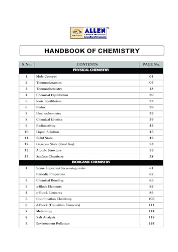 ALLEN Physics, Chemistry, Maths Handbook For IIT-JEE Exam (English) (Set of 3 books Combo) | NON RETURNABLE