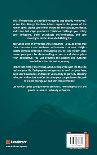 You Can Book George Mathew Adams [Premium Paperback] Power of Positive Thinking | Inspirational Books & Self Growth Books | The Art of Thinking Clearly | Power of Subconscious Mind | Law of Attraction