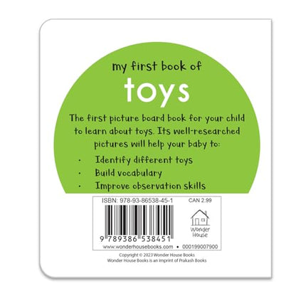 My First Book of Toys | First Toy Board Book for Babies, Toddlers & Preschoolers | Learn About Common Toys with Bright, Colorful Pictures | Early Learning Book for Kids Ages 0-3 Years