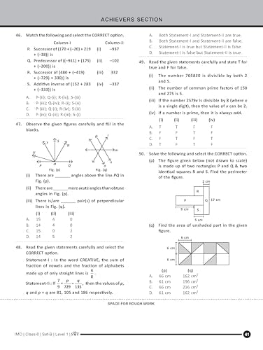 MTG IMO Olympiad 10 Previous Years Papers Class 6 Mathematics (2025-2021 Set A & B) - Model Test Papers with 24 Sample OMR Sheets | PYQ Book For SOF Olympiad 2026-27 Exam
