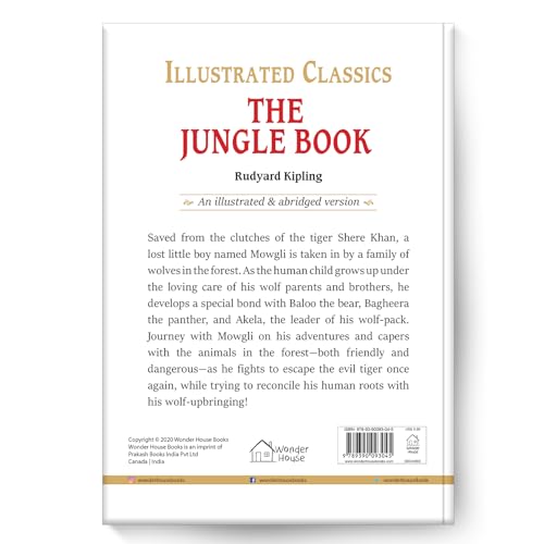 The Jungle Book | Illustrated Abridged Children Classics English Novel With Review Questions (Hardback)