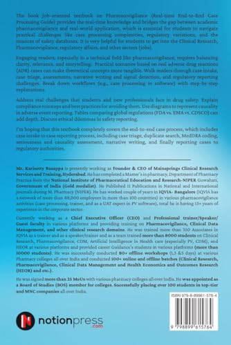 Job-Oriented Textbook on Pharmacovigilance: Real-time End-to-End Case Processing Guide