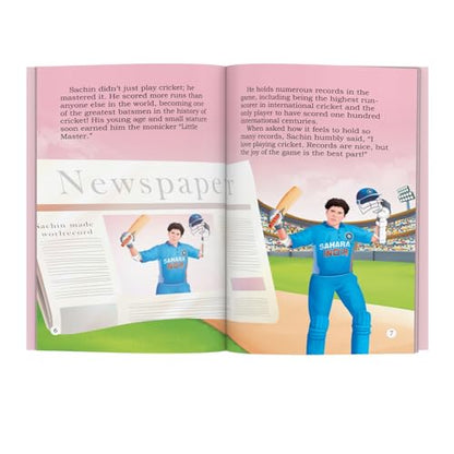 Story Books for Kids - Indian Sportspersons - Men - Women (Illustrated) (Set of 5 books) - Biographies for Children - Age 6 + - Dhyan Chand, Mary Kom, Sachin Tendulkar, Leander Paes, P. V. Sindhu