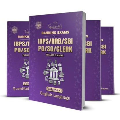 IBPS/RRB/SBI – PO/SO/CLERK Exam Preparation Study Material Notes English Medium Set of 4 Book ToppersNotes Latest Edition