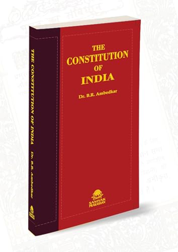 THE CONSTITUTION OF INDIA, COAT POCKET SIZE, PAPERBACK WITH RED TITLE, IN ENGLISH LANGUAGE, 106TH AMENDMENT FROM SAMYAK PRAKASHAN ( GARV UDYAM )
