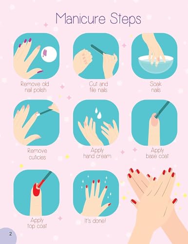 Nail Art and Hair Style Colouring and Sticker Activity Book for Kids Age 3 -6 years- Create and Colour Your Own Nail Art with 100+ Glitter Stickers
