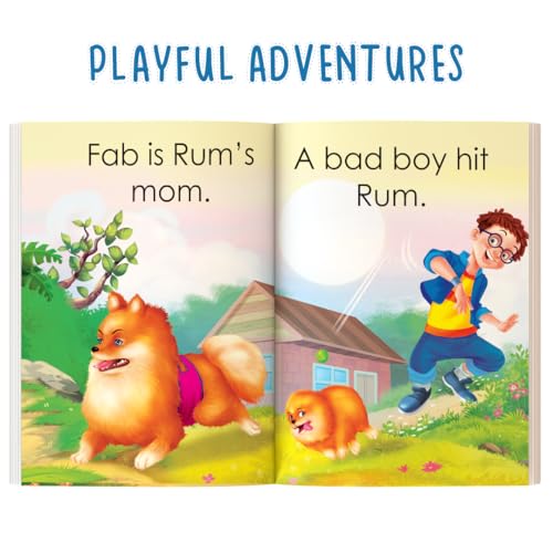 Phonics My First 3 Letter Words Story Books for Kids Age 3-6 Years | Set of 4 Colourful Illustrated Early Reading Books | Learn to Read | Beginner Readers | Majestic Book Club