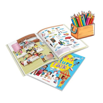 Picture Talk and Conversation Book for Kids (Colourful Pictures) - Age 2-6 Years - Good for Pre-schoolers, Toddlers