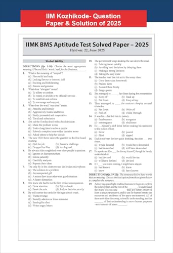 Disha 22 Year-wise IPMAT Previous 9 Year Solved Papers (2025 - 2017) for IIM Indore, Jammu, Rohtak & Kozhikode 5th Edition | PYQs Question Bank | JIPMAT, IIMK-BMS