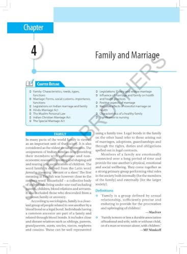 Applied Sociology for Nurses, 3/E for BSc Nursing 1st Semester | INC Syllabus Textbook with Figures, Tables and Boxes | Complementary Online Resource Flashcard & MCQs with Answers