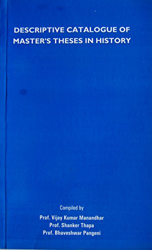 Descriptive Catalogue of Master's Theses in History book cover