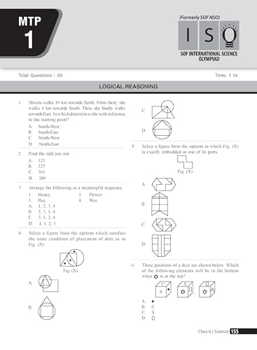 MTG Science (ISO) Olympiad Prep Guide Class 6 | Detailed Theory, Exercise with Self Test For Practice | SOF Olympiad Books For Exam 2026-27 (Useful For Level-1 & 2)