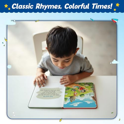 Kids' First Nursery Rhymes Padded Board Book, Colourful Illustrated Nursery Rhymes for 1-5 Years, Board Book for Toddlers