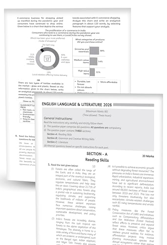 (10 subjects in 1) Educart Granth CBSE Class 10 Previous 10 Year Solved Papers 2027 - with PYQ Charts (Hindi A, Hindi B, English, Computer Apps, IT, ... Maths Basic, Social Science & Science)