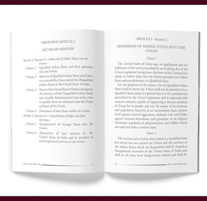 States and Minorities | Dr. B.R. Ambedkar | English Paperback | The Original Edition | State And Minorities by BR Ambedkar | Their Mechanism, Genesis ... photo frame statue combo set ??? ??????? Lang