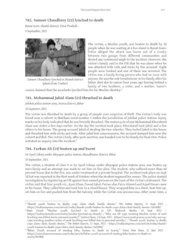 Mob Lynching In India (A Record — 2014-2024)