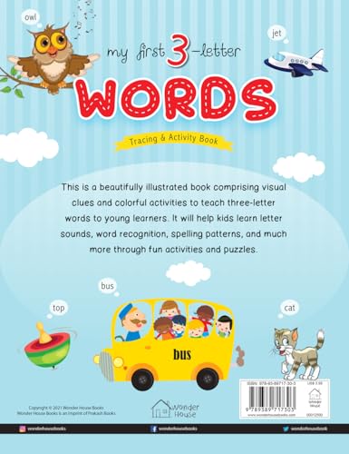 My First 3-Letter Words: Tracing and Activity Book for Kids | Learn to Read, Write & Recognize Words | Ages 3–5 | Early Literacy Made Fun