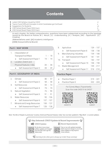 Oswaal Class 10 ICSE Question Bank Geography (2017-2026) | For 2027 Exam Chapter-wise & Topic-wise with Competency Based Questions | Includes 2026 Paper - fully solved | Self-Assessment Papers