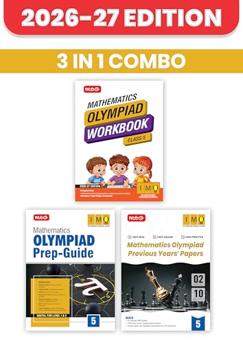MTG Mathematics Olympiad (IMO) Workbook, Prep Guide & Previous Years Papers Class 5 (PYQs) with Mock Test Paper - SOF Olympiad Books For 2026-27 Exam (Set of 3 Books)