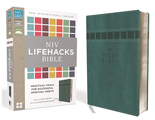 NIV Lifehacks Bible (Turquoise Italian Duo-Tone) book cover