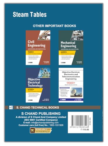 Steam Tables with Mollier Diagram in SI Units | By RS Khurmi & N Khurmi