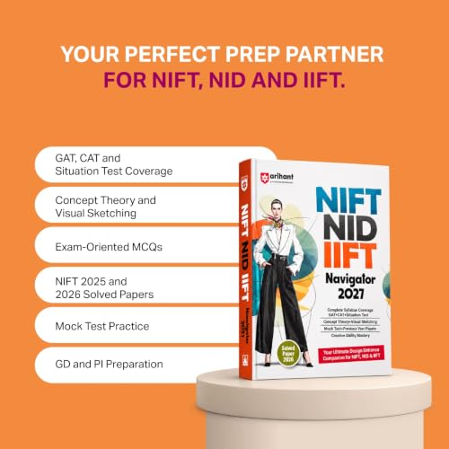 Arihant NIFT/NID/IIFT Entrance Exam 2027 | Complete Study Guide for NIFT,NID & IIFT, GAT, CAT & Situation Test | Concept Theory, Visual Sketching, Mock Tests & Previous Year Papers | Solved Paper 2026