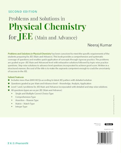PROBLEMS IN PHYSICAL CHEMISTRY FOR JEE MAIN AND ADVANCED