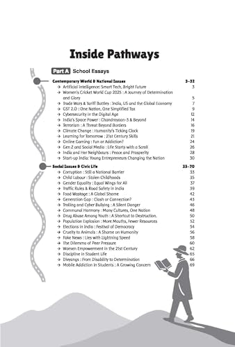 Arihant Pathways English Essays & Creative Writing for Classes 9-12 | 100+ Model Essays, Vocabulary Booster & Creative Writing Tasks | Improve School Writing, Grammar & Expression Skills