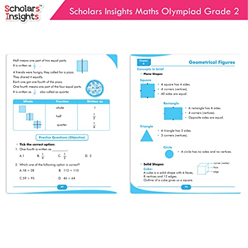 Scholars Insights Maths Olympiad Grade 2 – Paperback | Maths Olympiad Workbook for Class 2 | Competitive Exam Practice Book for IMO & School Olympiads | Grade 2 Maths Practice for Age 7–10