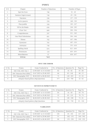 SSC English 7600+ ebp mcq pyq | 2026-27 | english medium | 8th edition