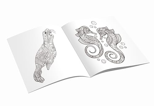 Mandala Sea Animals Art Coloring Book for Kids | 30 Ocean-Themed Mandala Designs to Enhance Art Coloring, Drawing & Focus | High Quality Premium Paper | Perfect Gift for Children & Teens