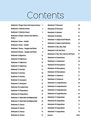 MTG 51 English Grammar Worksheets Class 3 – Grammar Work books to practice English concepts in interactive way (Based on CBSE/NCERT)