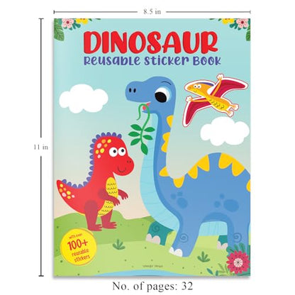 Dinosaur World Reusable Sticker Book For Children