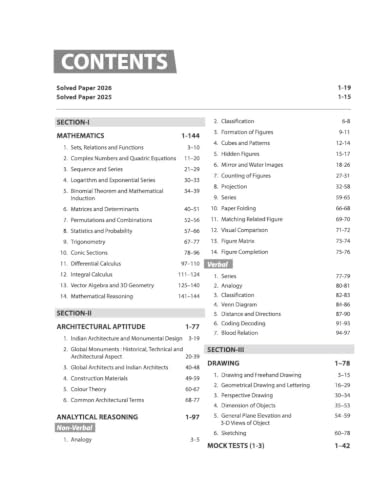 Arihant B.Arch Entrance Exam Guide 2027 for NATA & JEE (B.Arch) | Aptitude, Drawing & Mathematics | Chapterwise Theory, Practice Exercises, Authentic Questions & Solved Paper 2026