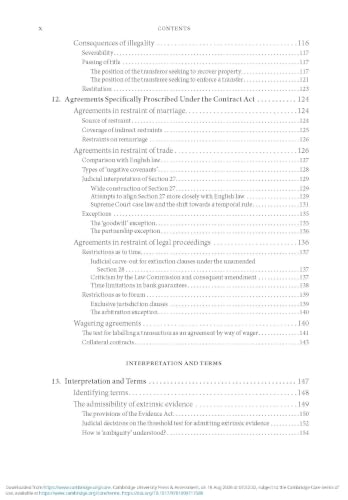 Fundamentals of Indian Contract Law (Cambridge Studies in Law India)
