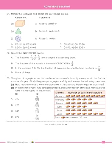 MTG IMO Olympiad 10 Previous Years Papers Class 3 Mathematics (2025-2021 Set A & B) - Model Test Papers with 24 Sample OMR Sheets | PYQ Book For SOF Olympiad 2026-27 Exam