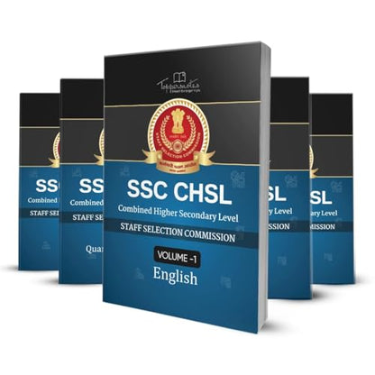 SSC CHSL Staff Selection Commission Combined Higher Secondary Level Exam Notes for Maths, English, General Studies & Reasoning Set of 5 Books in English, ToppersNotes Latest Edition