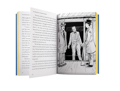 The Adventures of Sherlock Holmes Illustrated Abridged Children Classics English Novel with Review Questions Hardback