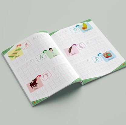 All in One - Writing Practice Fun - Write and Practice Capital Letters, Small Letters, Cursive Writing, Hindi Varnamala and Numbers - Book for Kids 2+ Years Old