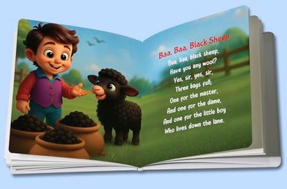 Nursery Rhymes Book - Board Book for Kids | Premium Quality Classic Rhymes Book for Kids | Early Learning Activity Book | Ages: 2 - 6 Years | Two Brothers Publications