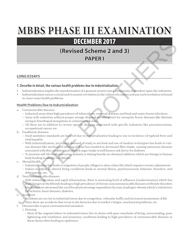 Community Medicine Solved Question Papers