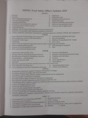 A Competition Book for FOOD SAFETY OFFICER - Main Subject: An Objective Approach - 2025