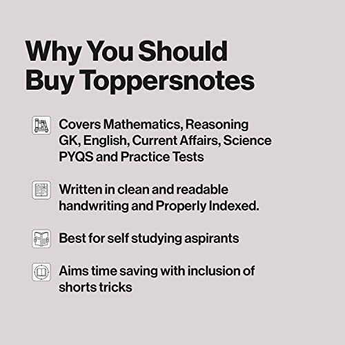 SSC CGL Exam Study Material Notes for Maths, English, General Studies & Reasoning Set of 5 Books in English, ToppersNotes Latest Edition