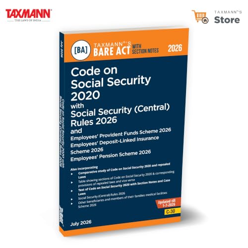 Taxmann's Code on Social Security 2020 with Rules & EPFO Schemes 2026 [Bare Act with Section Notes] – Presenting the Code | Section Notes | Case Laws | Rules | EPF, EDLI & Pension Schemes