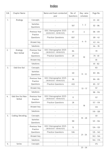 SSC Reasoning 7200+ ebp mcq chapter wise book | 2026-27 | english medium | 8th edition | previous year questions till may 2026