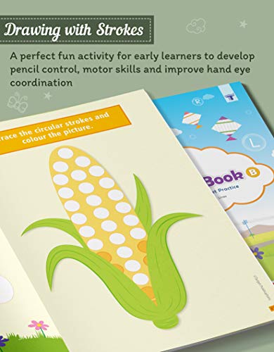Nurture Pattern Writing And Stroke Books For Kids | 2 To 5 Year | Practice Standing And Sleeping Lines, Curves, Abcd Alphabet Tracing | Includes Colourful Pictures, Activities | Set Of 3 [Paperback]