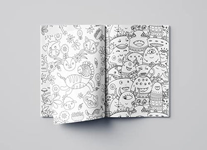 Doodle Coloring For Kids - Blue Edition